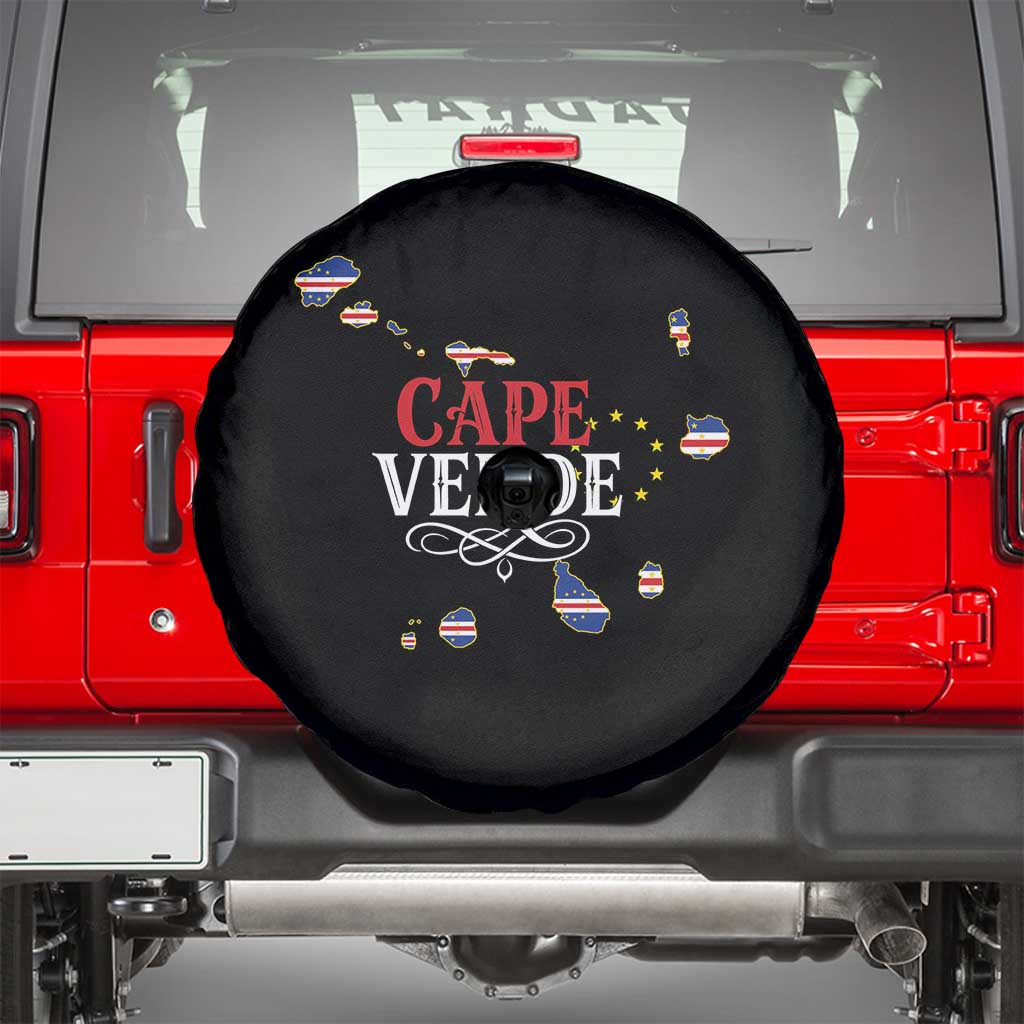 Cabo Verde Islands Flag Map Spare Tire Cover Cape Verde Vintage Pride