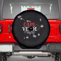 Cabo Verde Islands Flag Map Spare Tire Cover Cape Verde Vintage Pride