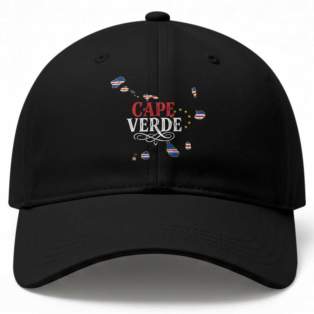 Cabo Verde Islands Flag Map Baseball Cap Cape Verde Vintage Pride