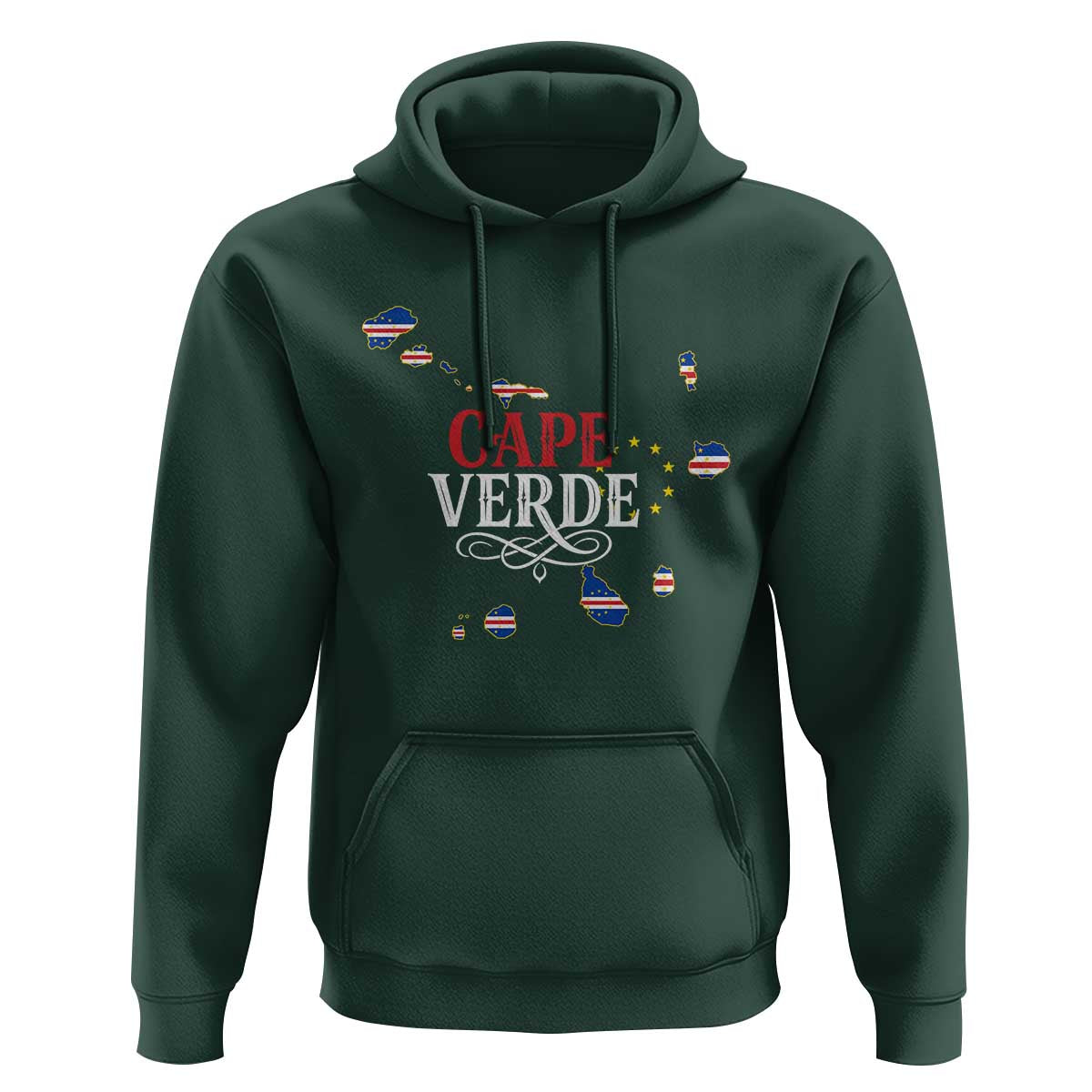 Cabo Verde Islands Flag Map Hoodie Cape Verde Vintage Pride