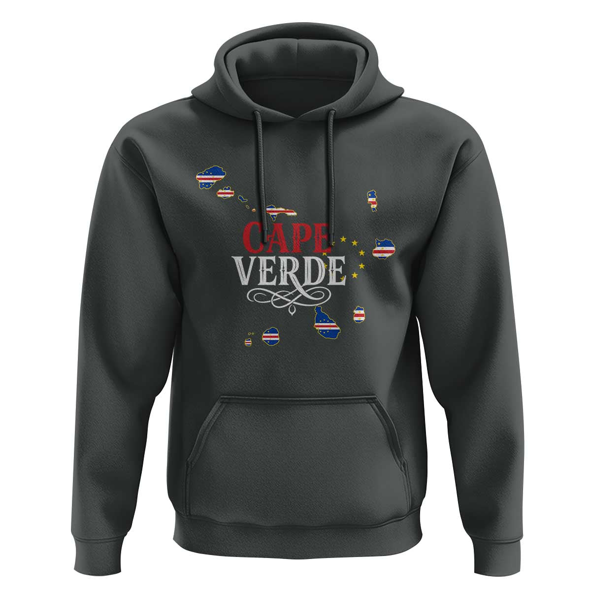 Cabo Verde Islands Flag Map Hoodie Cape Verde Vintage Pride