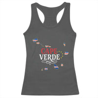 Cabo Verde Islands Flag Map Racerback Tank Top Cape Verde Vintage Pride