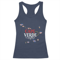 Cabo Verde Islands Flag Map Racerback Tank Top Cape Verde Vintage Pride