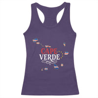 Cabo Verde Islands Flag Map Racerback Tank Top Cape Verde Vintage Pride