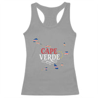 Cabo Verde Islands Flag Map Racerback Tank Top Cape Verde Vintage Pride
