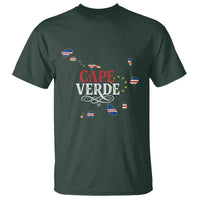 Cabo Verde Islands Flag Map T Shirt Cape Verde Vintage Pride
