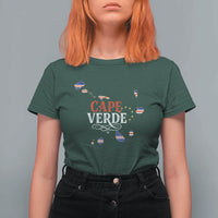 Cabo Verde Islands Flag Map T Shirt For Women Cape Verde Vintage Pride