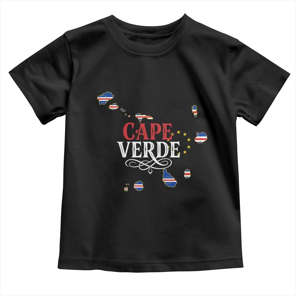 Cabo Verde Islands Flag Map Toddler T Shirt Cape Verde Vintage Pride