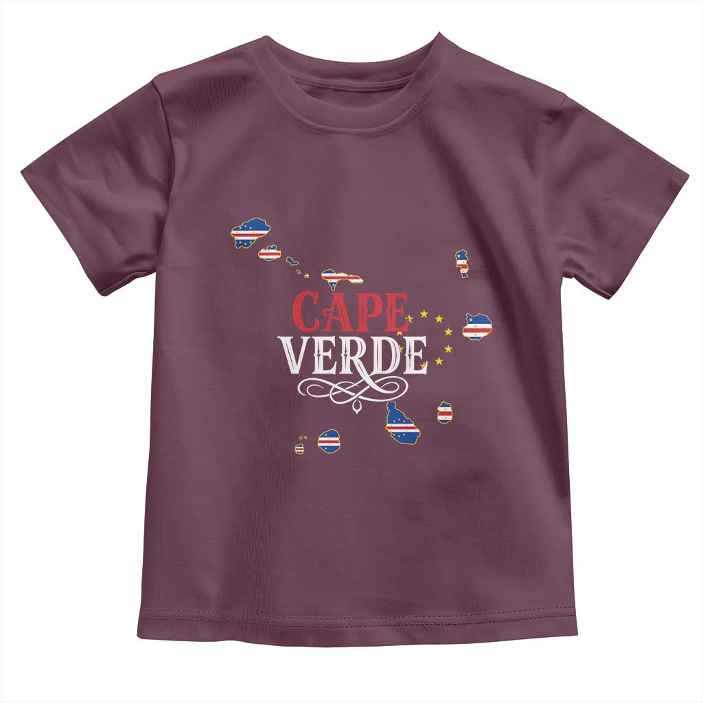 Cabo Verde Islands Flag Map Toddler T Shirt Cape Verde Vintage Pride