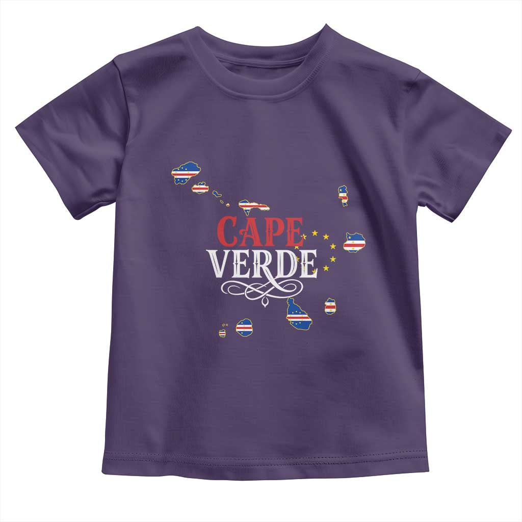 Cabo Verde Islands Flag Map Toddler T Shirt Cape Verde Vintage Pride