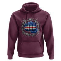 Cape Verde Flag Fist Power Stone Wall Break Graphic Hoodie Cabo Verde Strong Roots National Pride