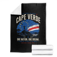 Cape Verde Small Islands Big Hearts Pride Throw Blanket Cabo Verde One Nation One Dream Distressed Flag