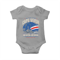 Cape Verde Small Islands Big Hearts Pride Baby Onesie Cabo Verde One Nation One Dream Distressed Flag
