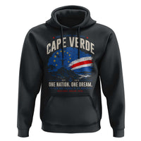 Cape Verde Small Islands Big Hearts Pride Hoodie Cabo Verde One Nation One Dream Distressed Flag