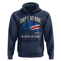 Cape Verde Small Islands Big Hearts Pride Hoodie Cabo Verde One Nation One Dream Distressed Flag