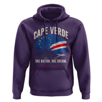 Cape Verde Small Islands Big Hearts Pride Hoodie Cabo Verde One Nation One Dream Distressed Flag