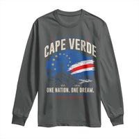 Cape Verde Small Islands Big Hearts Pride Long Sleeve Shirt Cabo Verde One Nation One Dream Distressed Flag