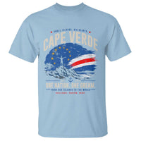 Cape Verde Small Islands Big Hearts Pride T Shirt Cabo Verde One Nation One Dream Distressed Flag