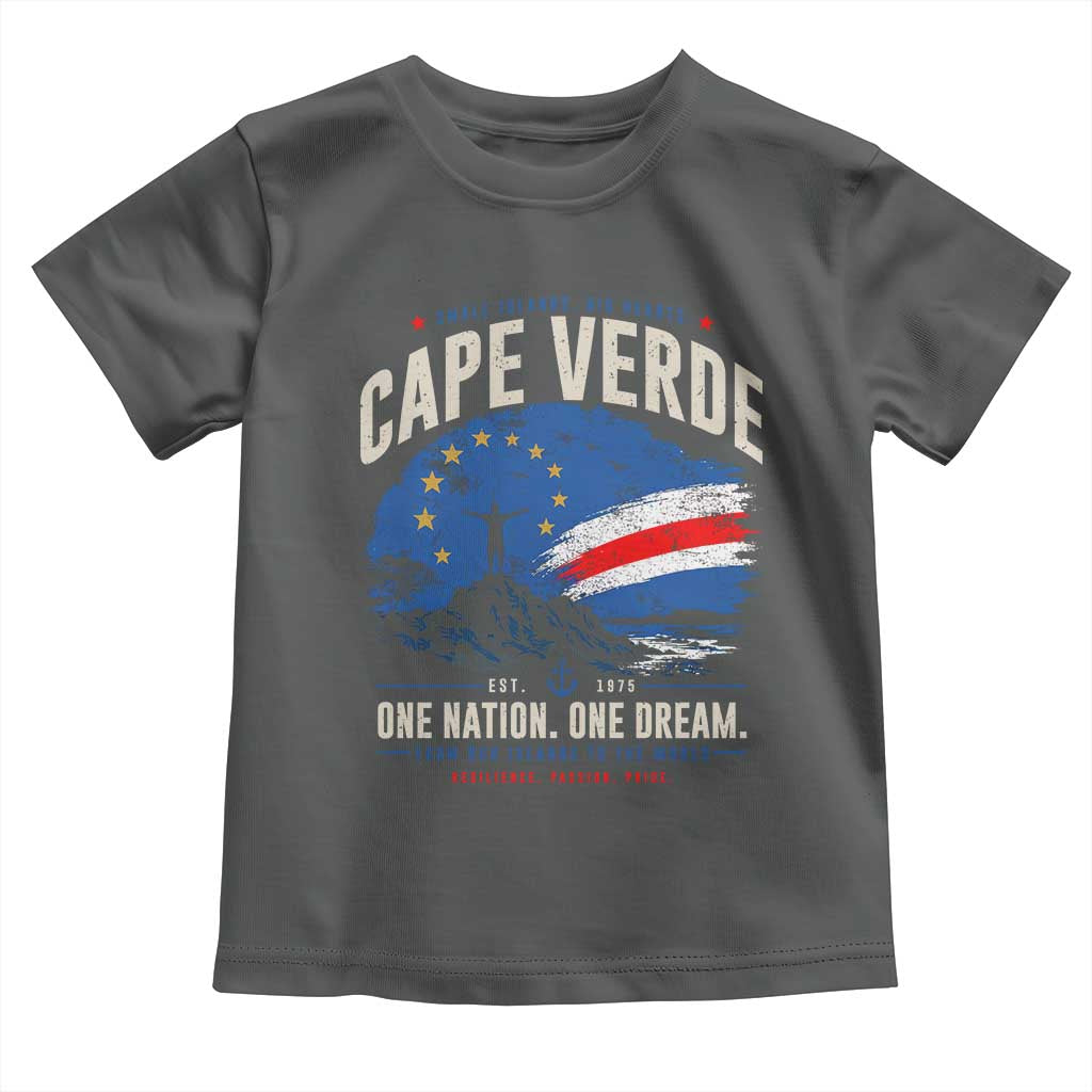 Cape Verde Small Islands Big Hearts Pride Toddler T Shirt Cabo Verde One Nation One Dream Distressed Flag