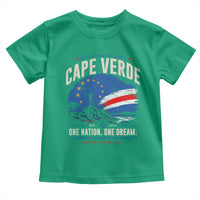 Cape Verde Small Islands Big Hearts Pride Toddler T Shirt Cabo Verde One Nation One Dream Distressed Flag