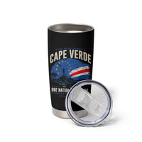 Cape Verde Small Islands Big Hearts Pride Tumbler Cup Cabo Verde One Nation One Dream Distressed Flag