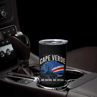 Cape Verde Small Islands Big Hearts Pride Tumbler Cup Cabo Verde One Nation One Dream Distressed Flag