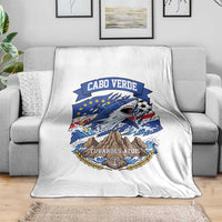 Cabo Verde Tubarões Azuis Soccer Pride Throw Blanket Cape Verde Blue Sharks Football Fans