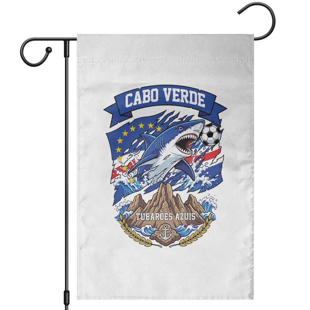 Cabo Verde Tubarões Azuis Soccer Pride Garden Flag Cape Verde Blue Sharks Football Fans