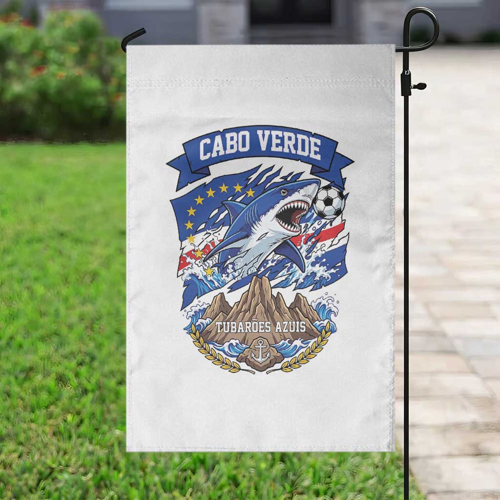 Cabo Verde Tubarões Azuis Soccer Pride Garden Flag Cape Verde Blue Sharks Football Fans