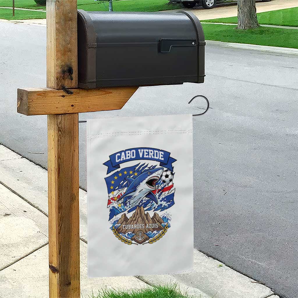 Cabo Verde Tubarões Azuis Soccer Pride Garden Flag Cape Verde Blue Sharks Football Fans