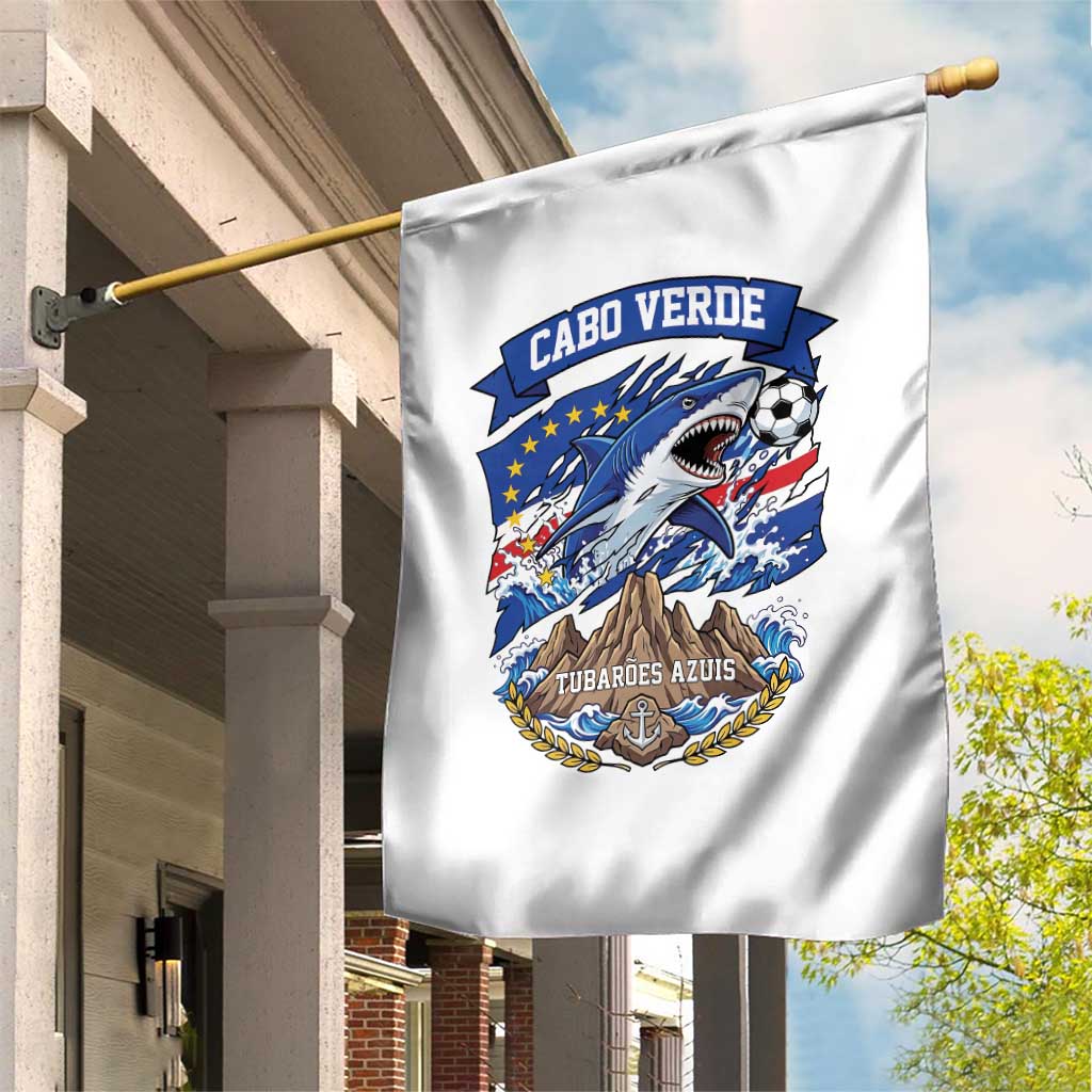 Cabo Verde Tubarões Azuis Soccer Pride Garden Flag Cape Verde Blue Sharks Football Fans