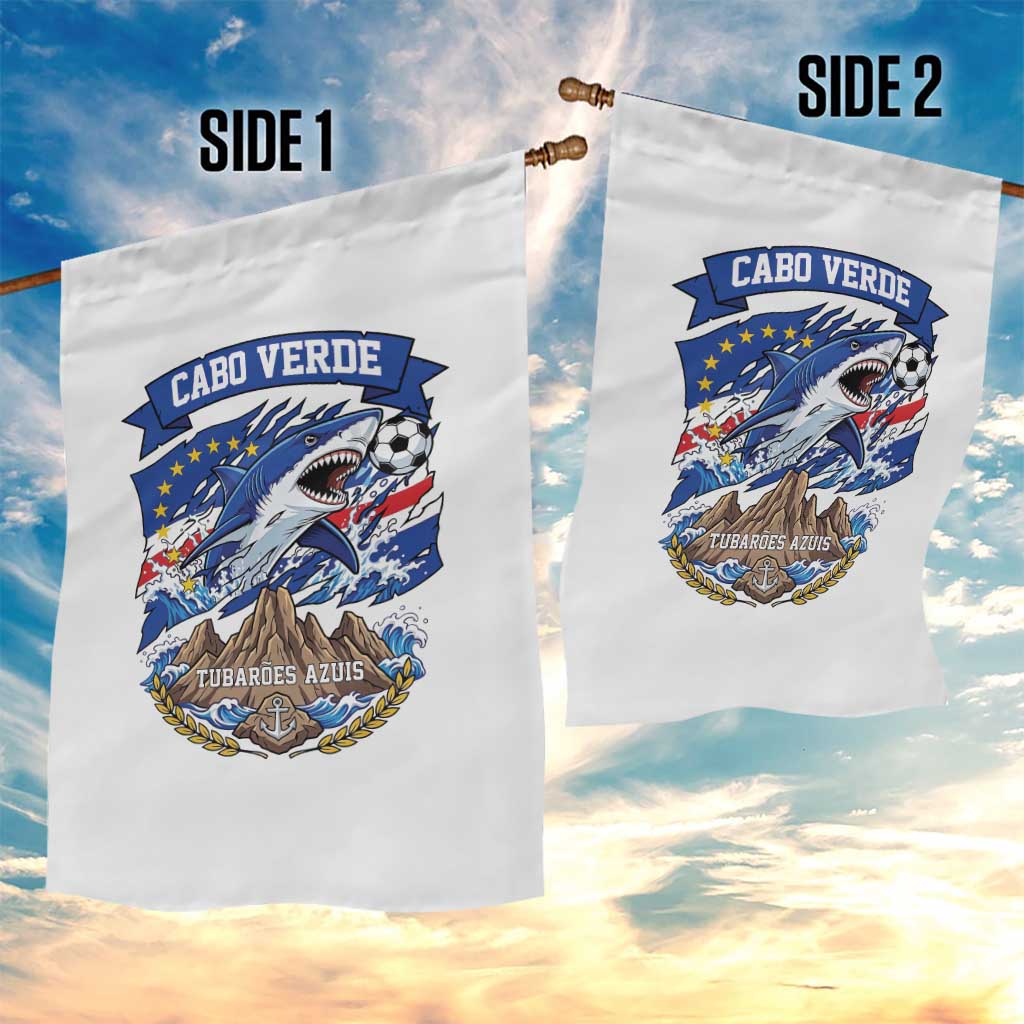 Cabo Verde Tubarões Azuis Soccer Pride Garden Flag Cape Verde Blue Sharks Football Fans