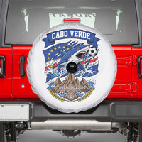 Cabo Verde Tubarões Azuis Soccer Pride Spare Tire Cover Cape Verde Blue Sharks Football Fans