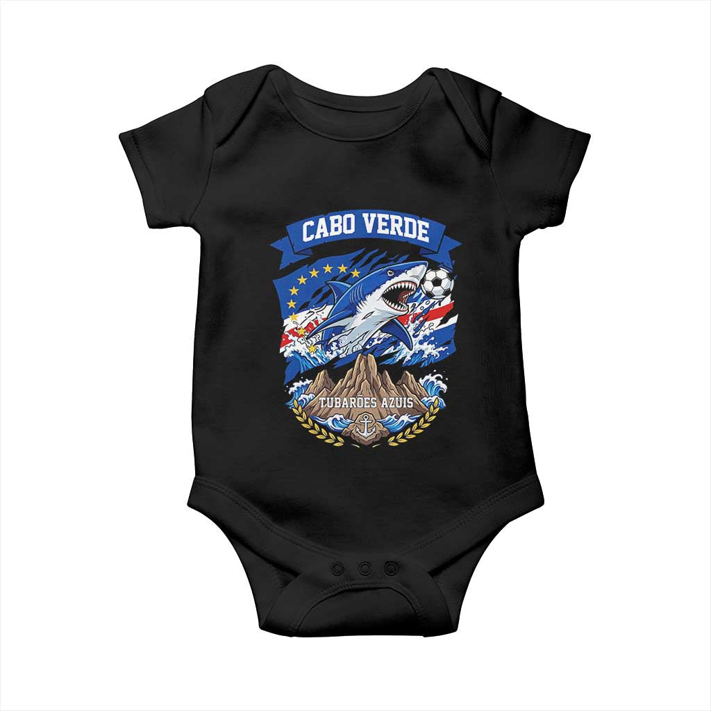 Cabo Verde Tubarões Azuis Soccer Pride Baby Onesie Cape Verde Blue Sharks Football Fans