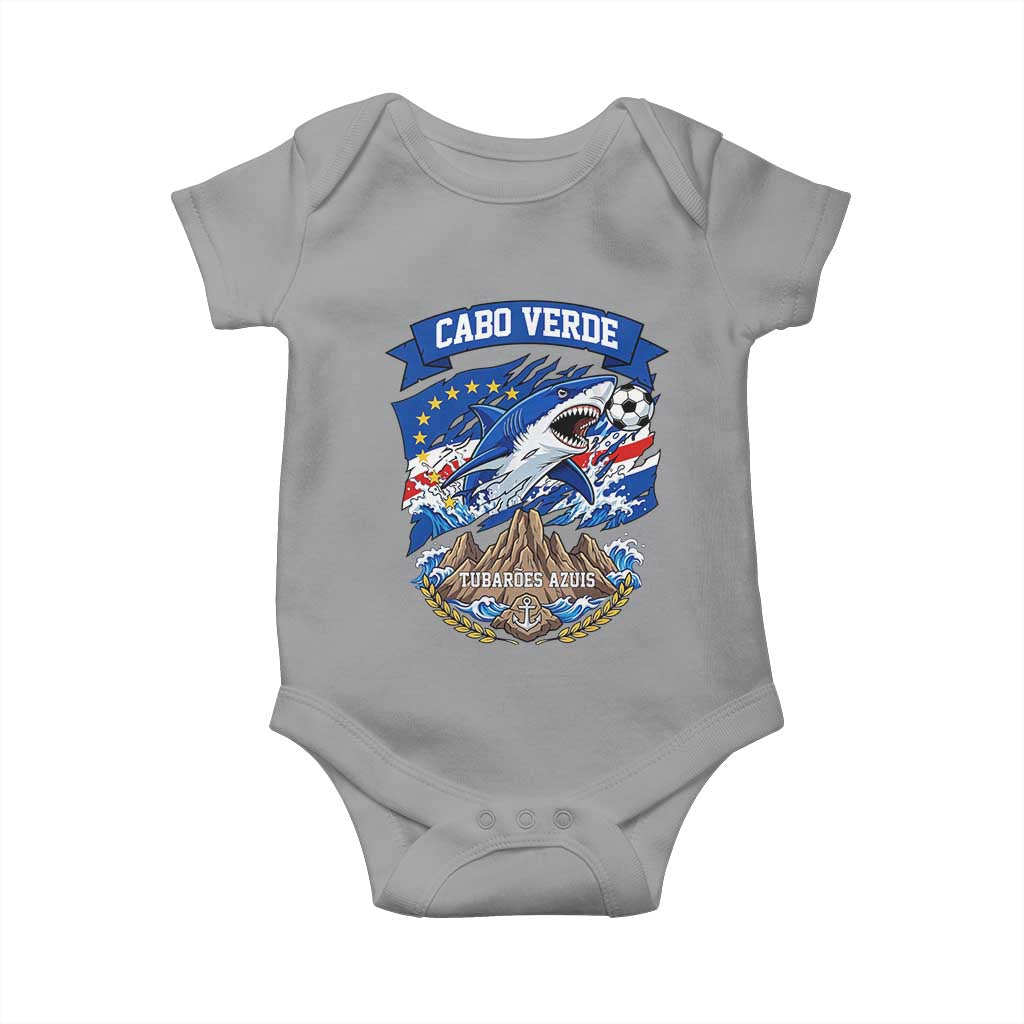 Cabo Verde Tubarões Azuis Soccer Pride Baby Onesie Cape Verde Blue Sharks Football Fans