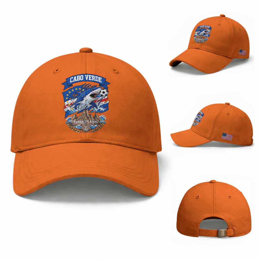 Cabo Verde Tubarões Azuis Soccer Pride Baseball Cap Cape Verde Blue Sharks Football Fans