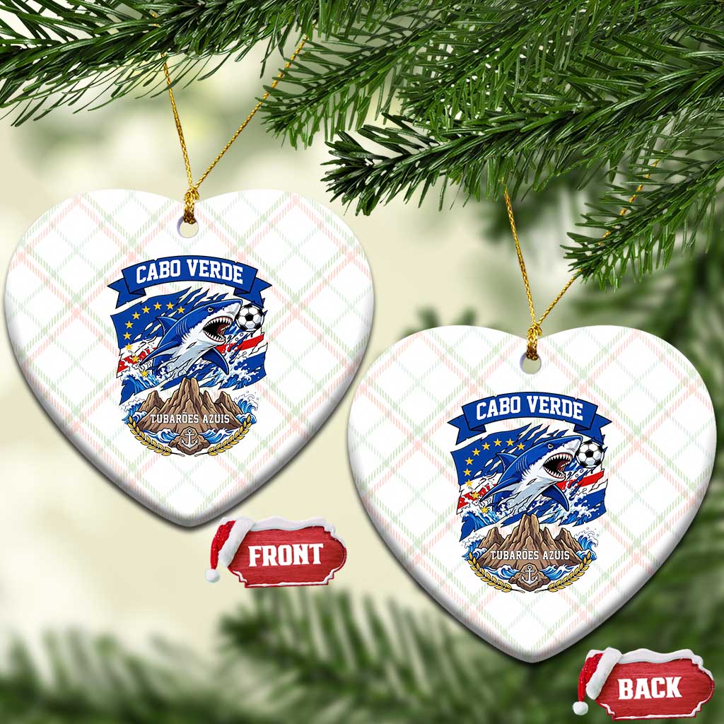 Cabo Verde Tubarões Azuis Soccer Pride Ceramic Ornament Cape Verde Blue Sharks Football Fans