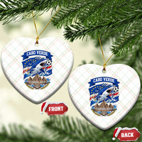 Cabo Verde Tubarões Azuis Soccer Pride Ceramic Ornament Cape Verde Blue Sharks Football Fans
