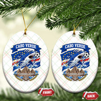 Cabo Verde Tubarões Azuis Soccer Pride Ceramic Ornament Cape Verde Blue Sharks Football Fans
