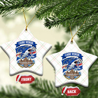 Cabo Verde Tubarões Azuis Soccer Pride Ceramic Ornament Cape Verde Blue Sharks Football Fans