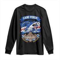 Cabo Verde Tubarões Azuis Soccer Pride Long Sleeve Shirt Cape Verde Blue Sharks Football Fans