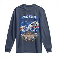 Cabo Verde Tubarões Azuis Soccer Pride Long Sleeve Shirt Cape Verde Blue Sharks Football Fans