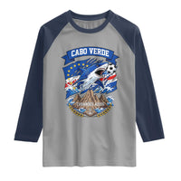Cabo Verde Tubarões Azuis Soccer Pride Raglan Shirt Cape Verde Blue Sharks Football Fans
