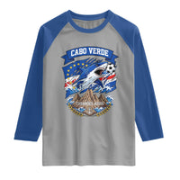 Cabo Verde Tubarões Azuis Soccer Pride Raglan Shirt Cape Verde Blue Sharks Football Fans