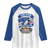 Cabo Verde Tubarões Azuis Soccer Pride Raglan Shirt Cape Verde Blue Sharks Football Fans