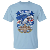 Cabo Verde Tubarões Azuis Soccer Pride T Shirt Cape Verde Blue Sharks Football Fans