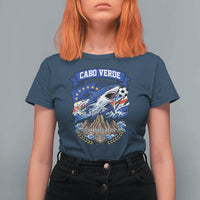 Cabo Verde Tubarões Azuis Soccer Pride T Shirt For Women Cape Verde Blue Sharks Football Fans