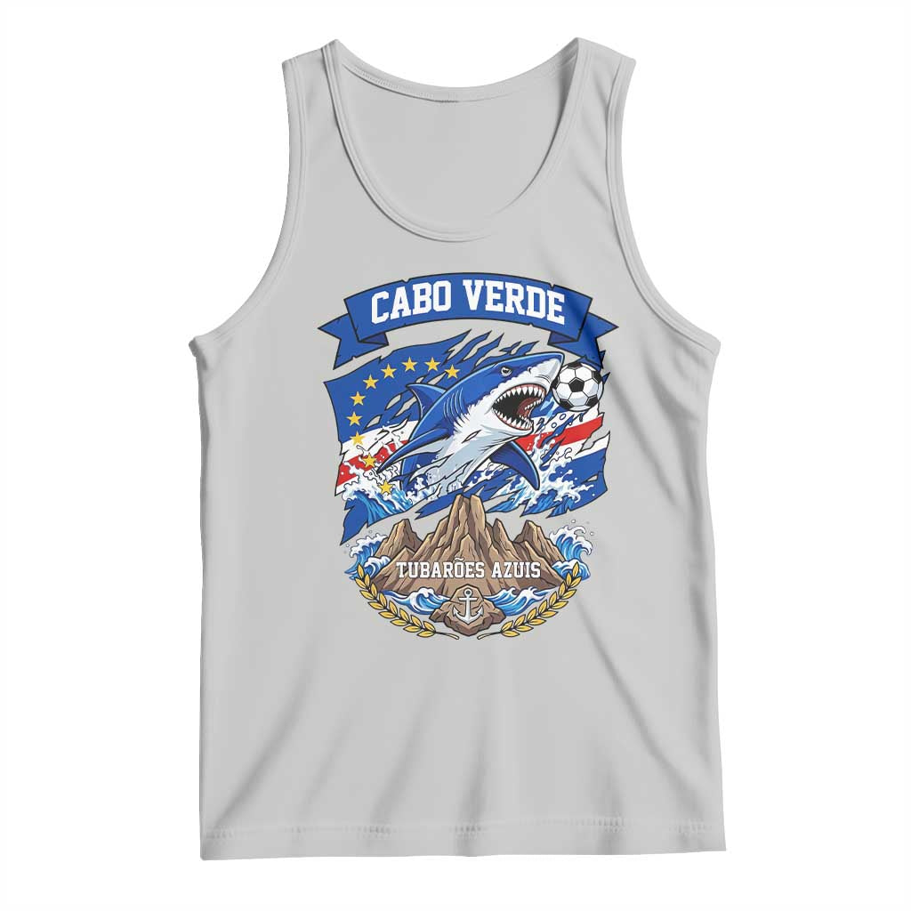 Cabo Verde Tubarões Azuis Soccer Pride Tank Top Cape Verde Blue Sharks Football Fans