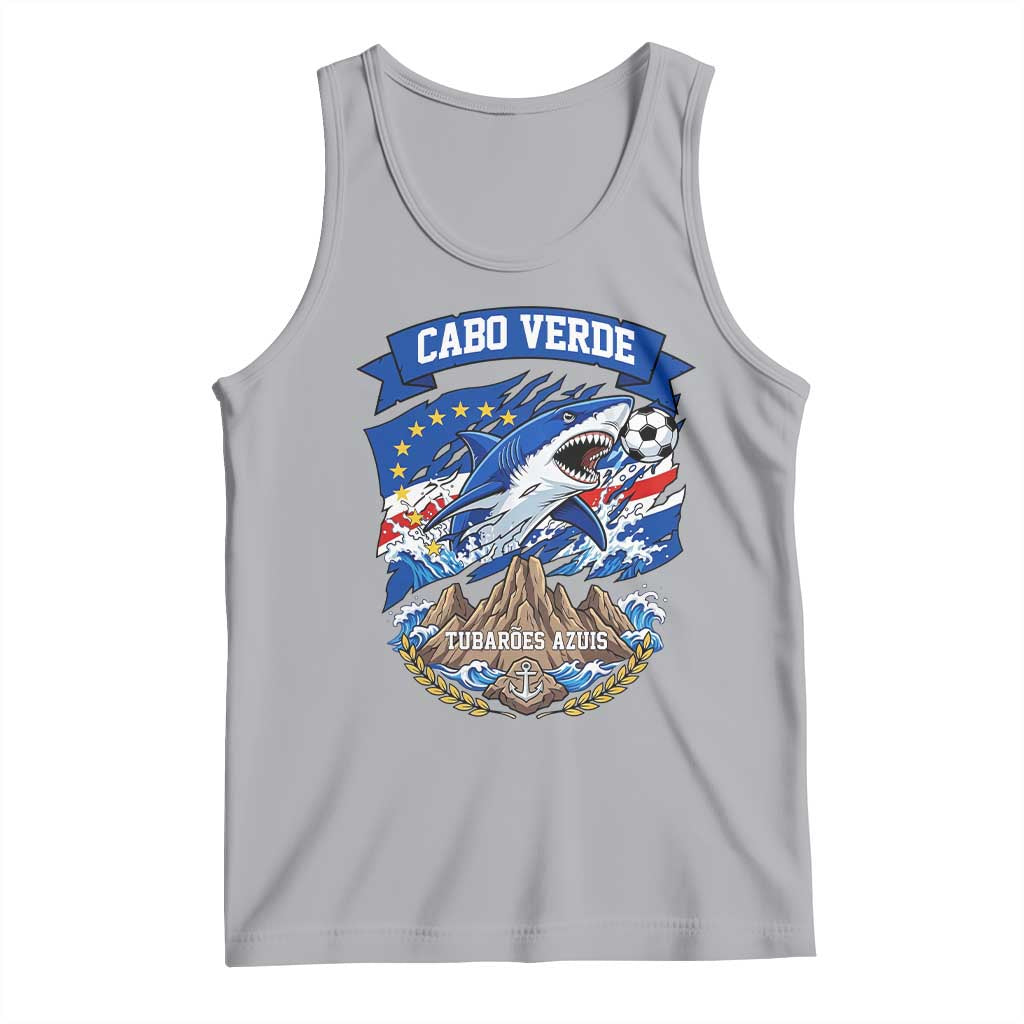 Cabo Verde Tubarões Azuis Soccer Pride Tank Top Cape Verde Blue Sharks Football Fans