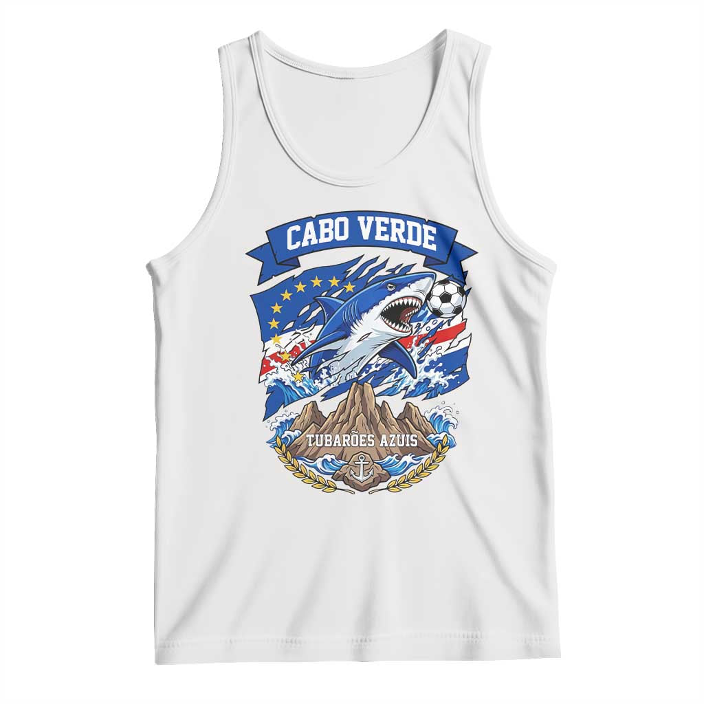 Cabo Verde Tubarões Azuis Soccer Pride Tank Top Cape Verde Blue Sharks Football Fans